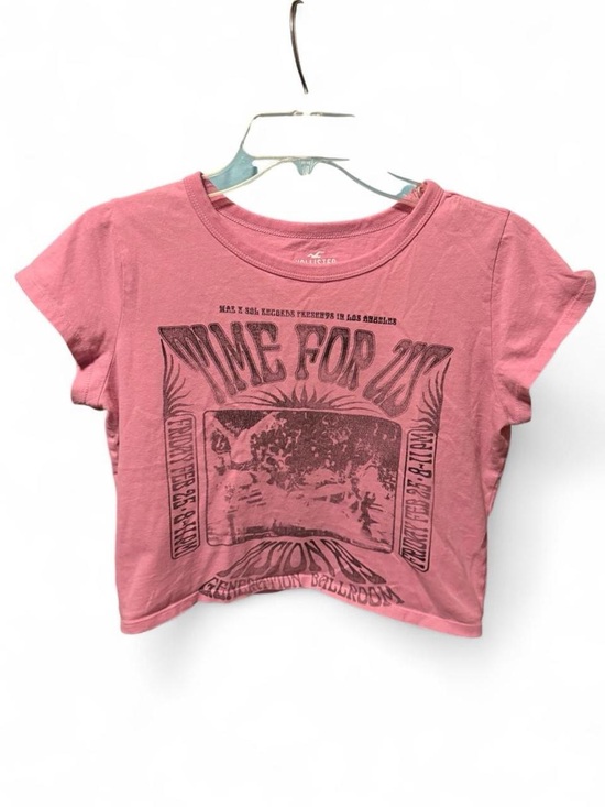 Hollister Tops - Hollister Dusty Pink Graphic Crop Tee
